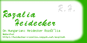 rozalia heidecker business card
